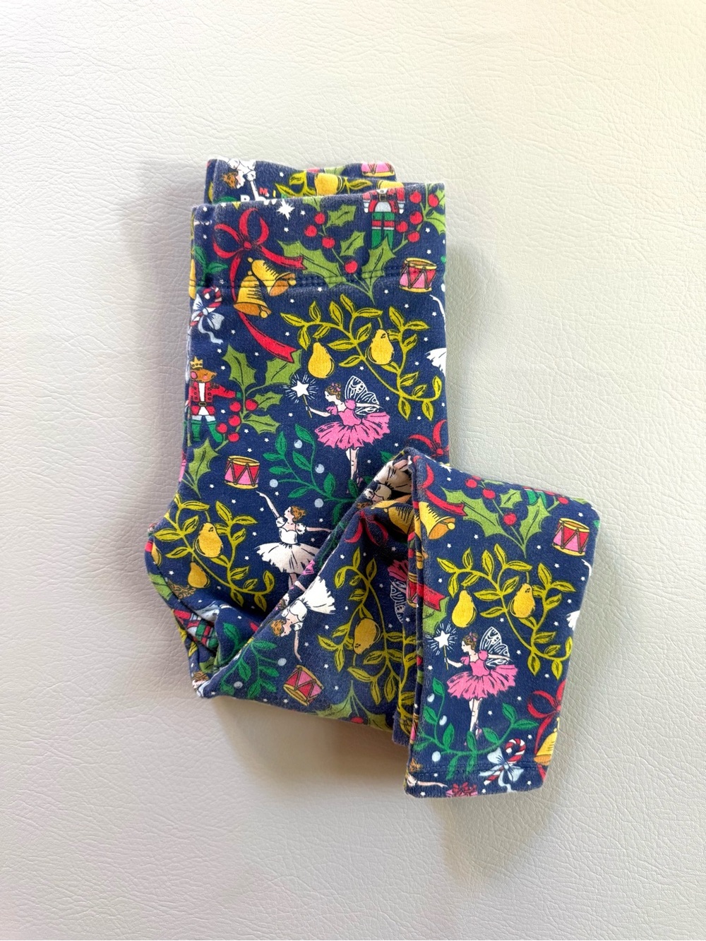 Mini Boden Girls Christmas Nutcracker Ballet Leggings Fun Cozy Size 4-5Y 4T 5T